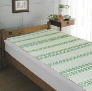 国産 寝ござ 文化莚 約88×180cm 日本製 い草 天然素材 シーツ 敷きパッド ベッドパッド 涼感 冷感 爽やか クール(文化莚)