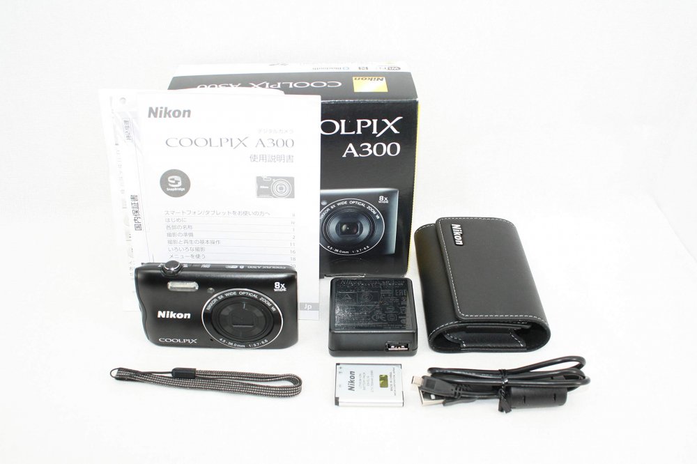 Nikon デジタルカメラ COOLPIX A300 光学8倍ズーム 2005万画素 ブラック A300BK