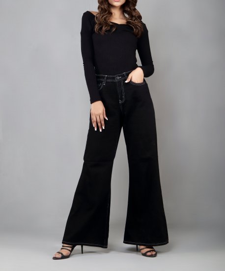 aclentHigh waist relax flare pants