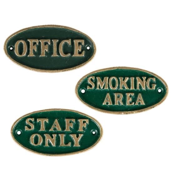 IRON OVAL SIGN GN/GD アイアン オーバルサイン - bellandjun!