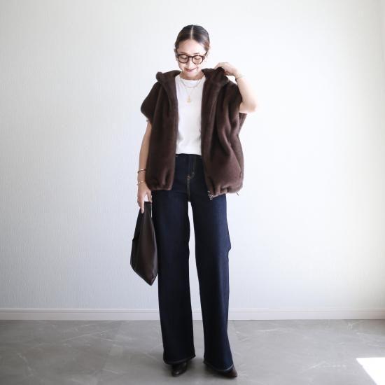 25-10 ECOPEL Furフーディーベスト - BETOUPE