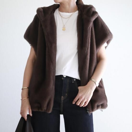 25-10 ECOPEL Furフーディーベスト - BETOUPE