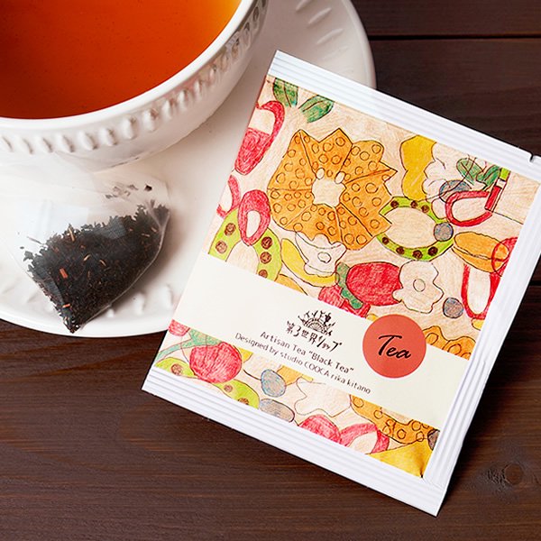 【紅茶】第3世界ショップ フェアトレード Artisan ブラックティー (フルーツゼリー柄) 1包