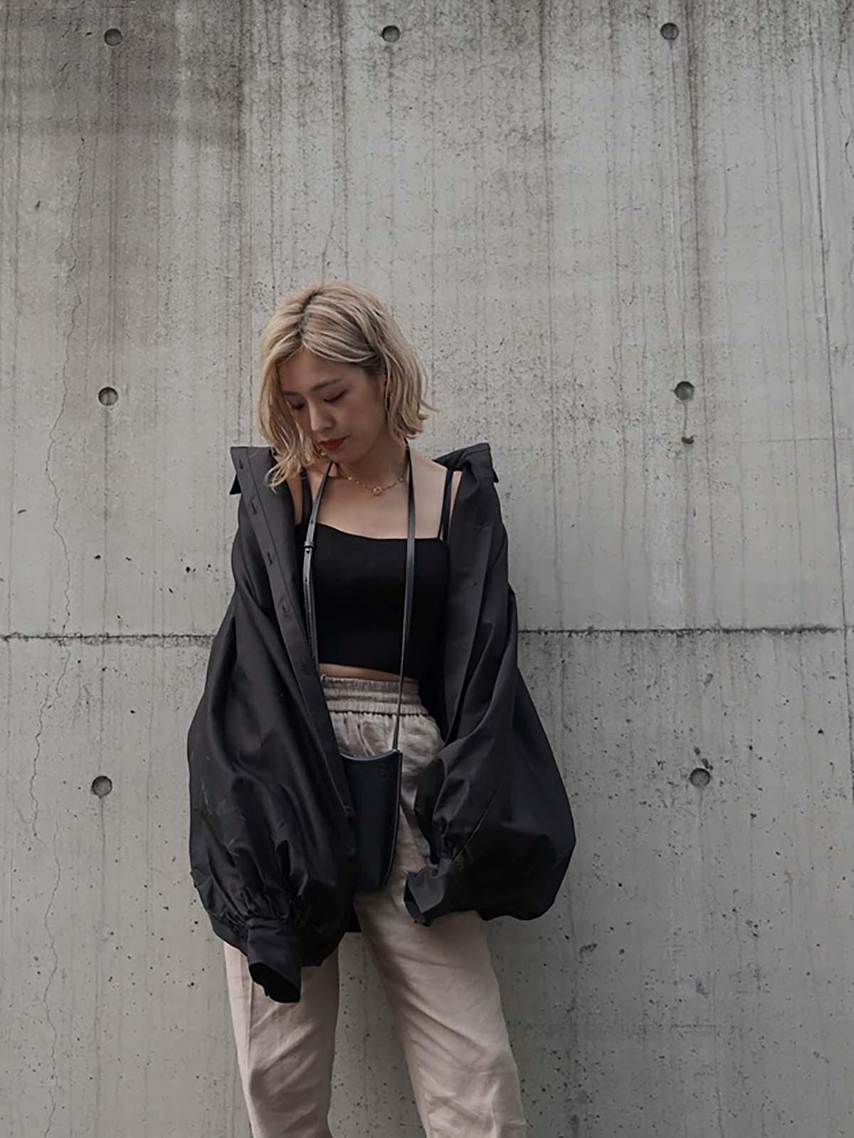 Volume Sleeve Shirt JK -BLK- - LODIUM