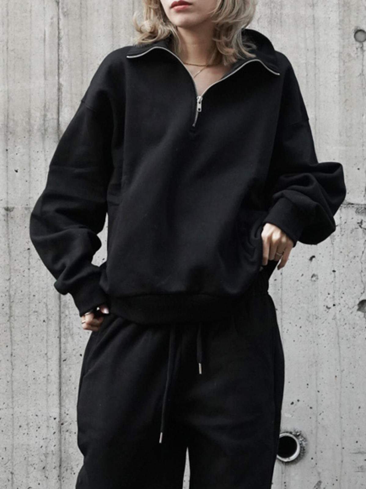 ありがとうございますLODIUM 即完売品 スウェットAnorak Sweat SetUp BLK