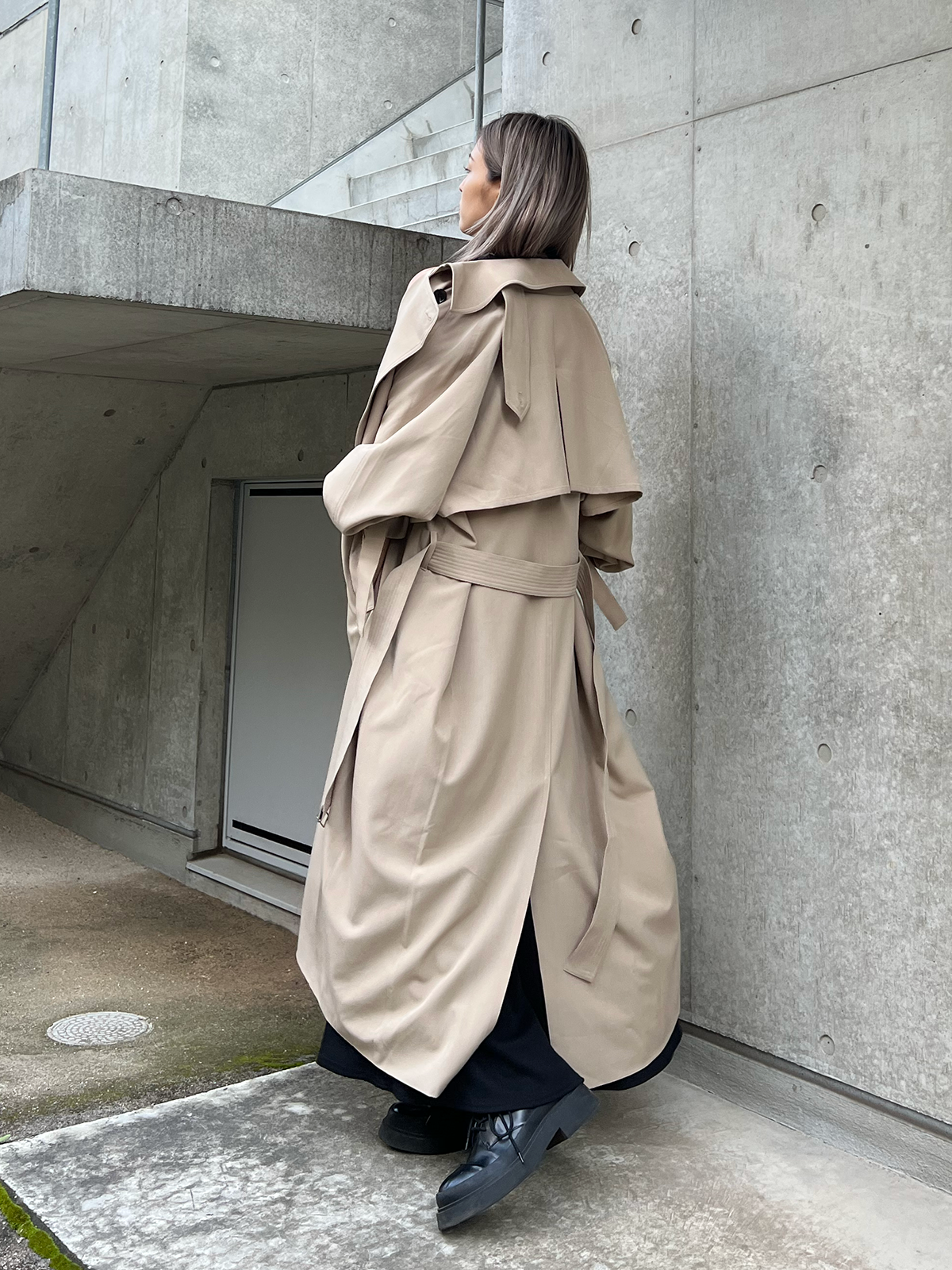 Stand Collar Trench Coat - LODIUM