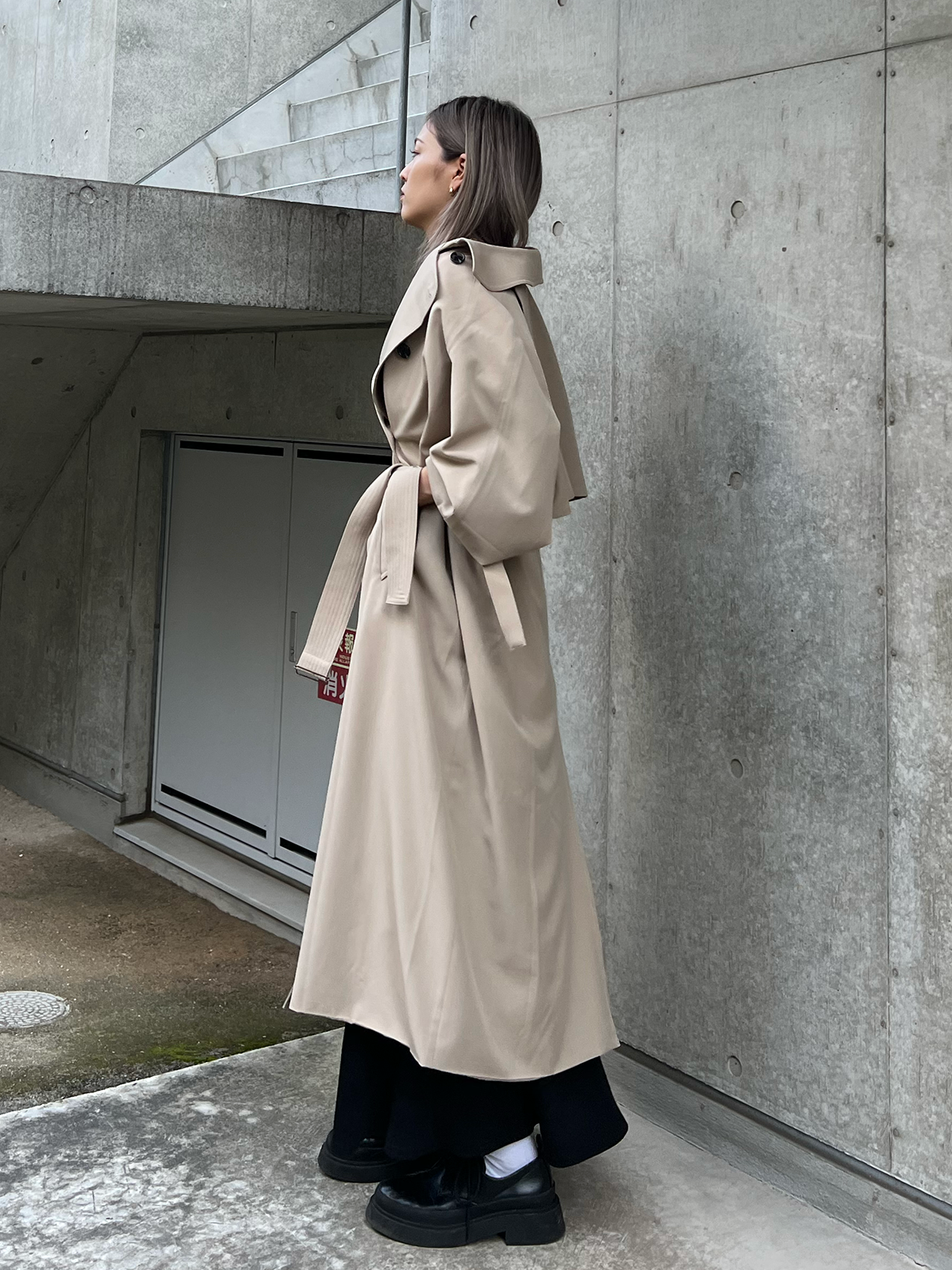 Stand Collar Trench Coat - LODIUM