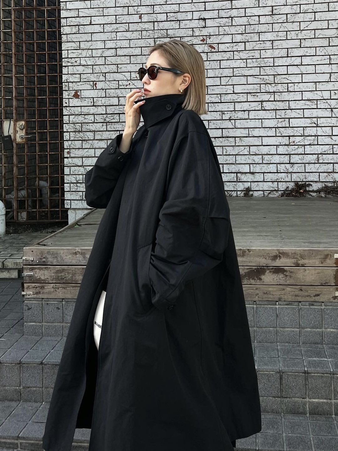 Soutien Collar Coat -BLK- - LODIUM