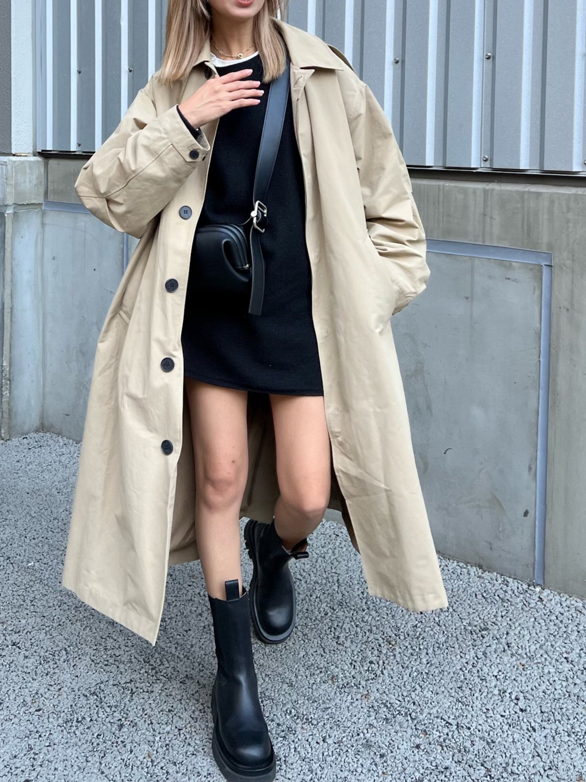 Soutien Collar Coat -BEG- - LODIUM