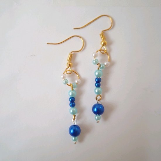 [Summer memories] Marine blue earrings