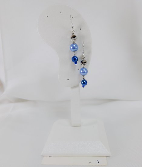 №P1 Handmade earrings blue system