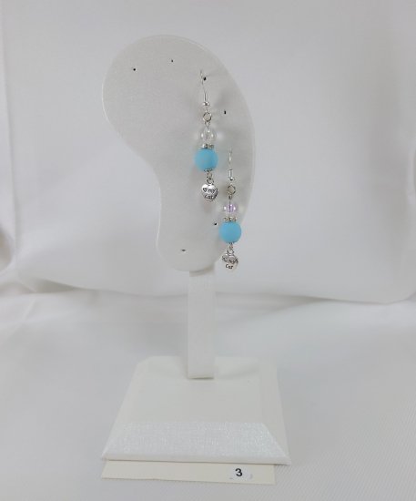 №P3 Handmade earrings blue system