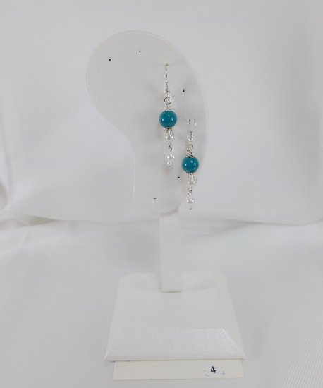 №P4 Handmade earrings blue system