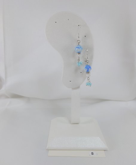 №P5 Handmade earrings blue system