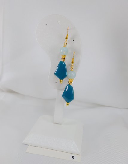 №P8 Handmade earrings blue system
