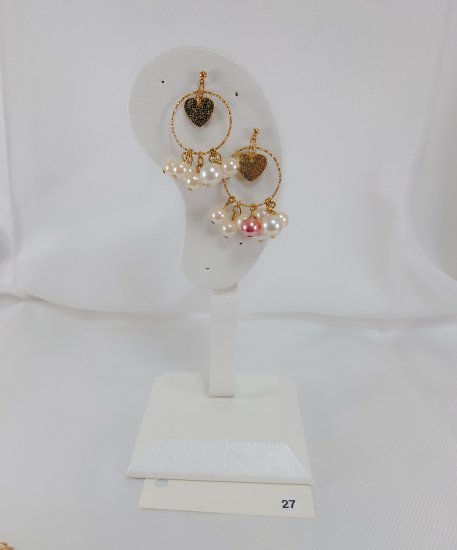 №P27 Handmade earrings Pearl type