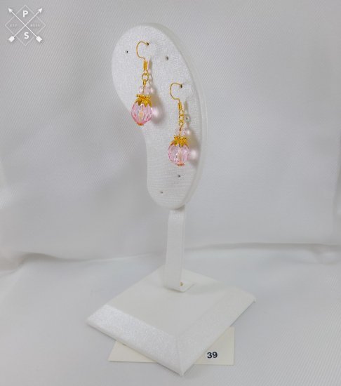 №P39 Handmade earrings Pink