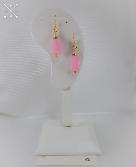 №P43 Handmade earrings Pink