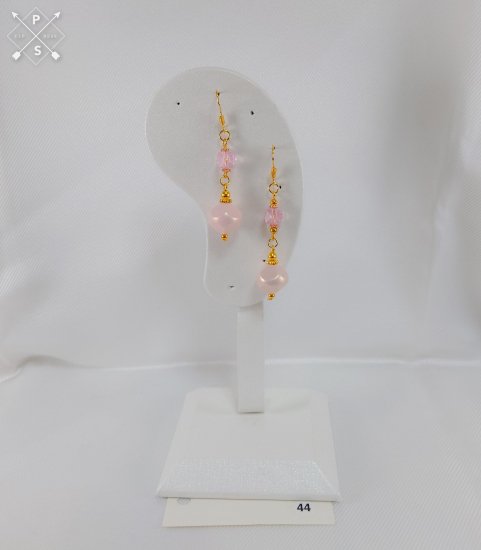 №P44 Handmade earrings Pink