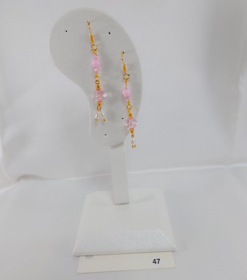 №P47 Handmade earrings Pink