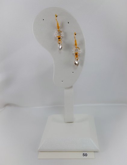 №P50 Handmade Earrings White & Charm