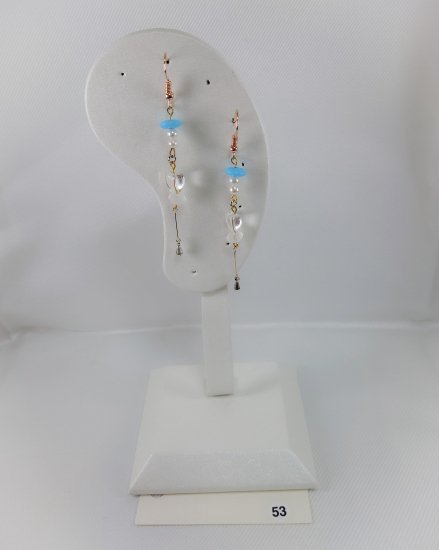 №P53 Handmade Earrings Crystal & Charm