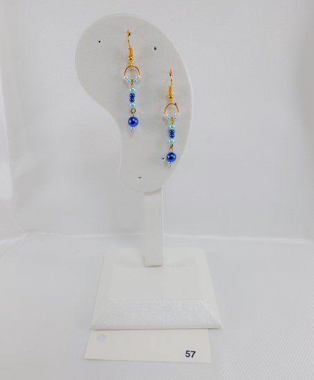 №P57 Handmade Earrings Blue