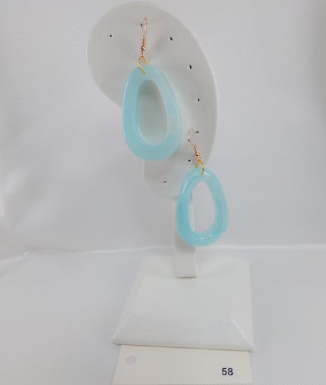 №P58 Handmade Earrings Acrylic Blue