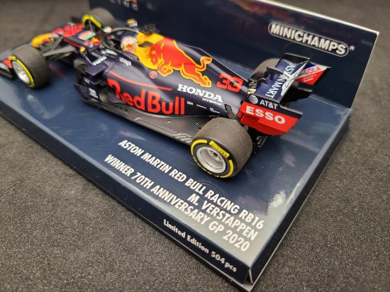 ミニチャンプス 1/43レッドブル RB16フェルスタッペン70周年記念 GP