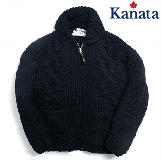 カウチン セーター kanata ニット M カナダ製 カナタ JJ795 