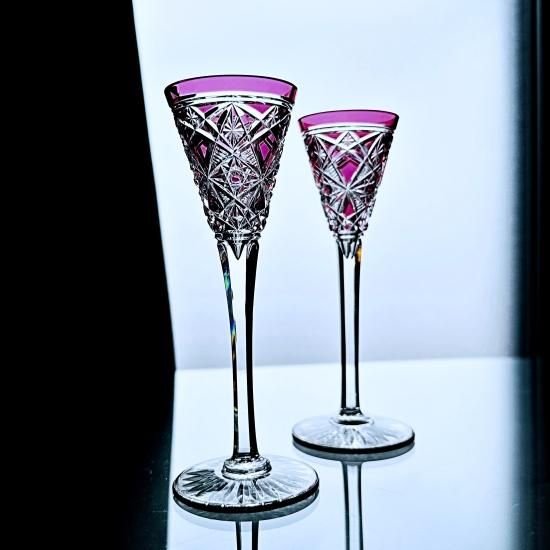 ☆美品最大サイズ!!☆ オールドバカラ コニーク ワイングラス ペアセット 14cm シャンパングラス ウイスキー baccarat クリスタル バカラ  2 - 工芸品