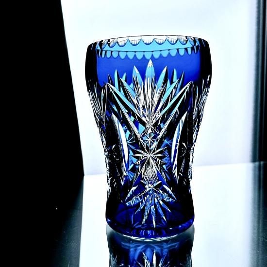 20世紀初頭 フランスアンティーク 金赤ガラス エナメル・金彩スミレ図花瓶 花器 20世紀初頭 フランスアンティーク 金赤ガラス エナメル・金彩