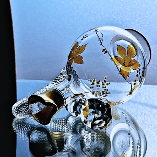 極上のオールドバカラ アールヌーヴォー花金彩のリキュールセット 