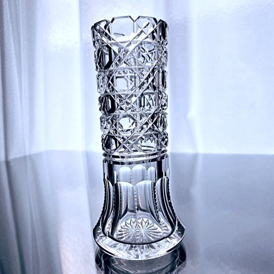 【希少・廃盤品】オールド Baccarat バカラ フラワーベース 花瓶ウエヴィレ花瓶