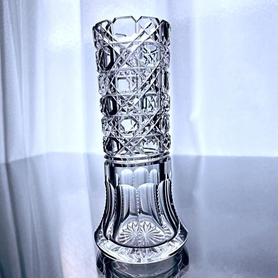 【希少・廃盤品】オールド Baccarat バカラ フラワーベース 花瓶ウエヴィレ花瓶