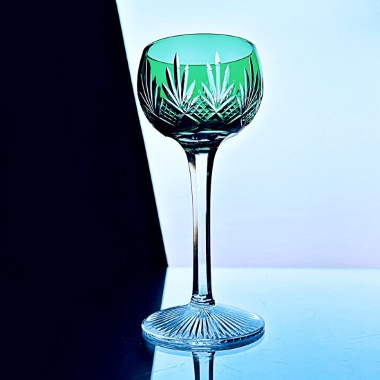 輝くオールドサンルイ クリスタルカットのワイングラス【20世紀初頭