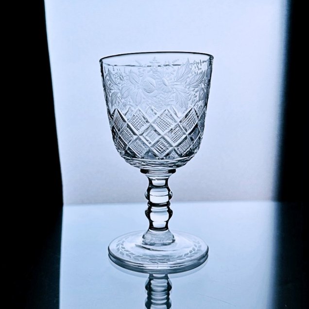 輝くオールドバカラ ディアマンビゾーワイングラス【19世紀後半