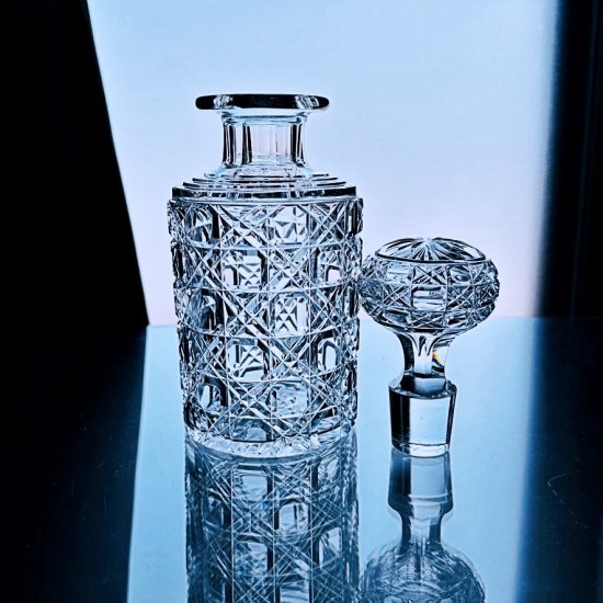輝くオールドバカラ 美しいクリスタルカットの香水瓶 #特大29【1916年】-