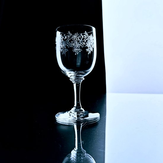 華麗なオールドバカラ セヴィーヌのワイングラス【1916年カタログ】花柄