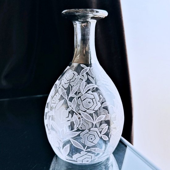 極上オールドバカラ フォントネの銀縁フラワーベース【1930年前後】花瓶