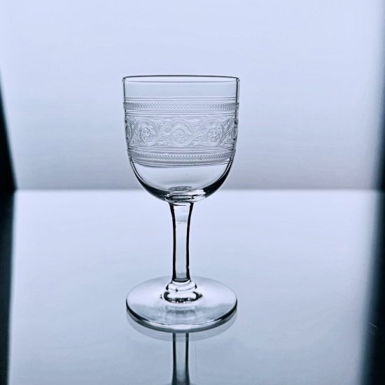 輝くオールドバカラ アテニエンヌのポートワイングラス #1【19世紀後半 