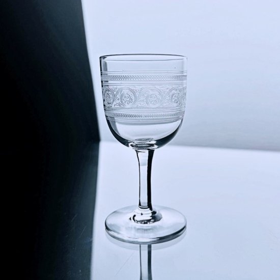 輝くオールドバカラ アテニエンヌのポートワイングラス #1【19世紀後半】10.5cm - Baccarat Amour《バカラムール》　 オールドバカラとフランスアンティークのお店