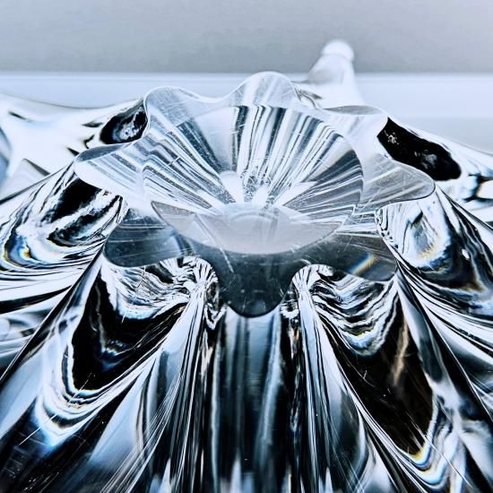 H228 美品 オールド バカラ キャディックス 大型 センターピース 輝くオールドバカラ キャディックスの特大センターピース【1936