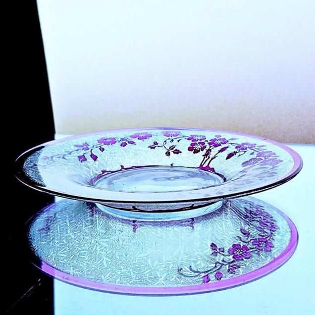 花のオールドバカラ エグランチエのプレート【1916年】 - Baccarat