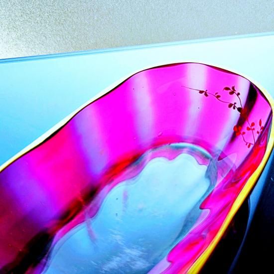 赤金彩オールドバカラ ルイ15世様式のアクセサリートレイ【19