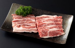 静岡県産牛カルビ焼肉セット(牛カルビ300ｇ豚焼肉用300ｇ）