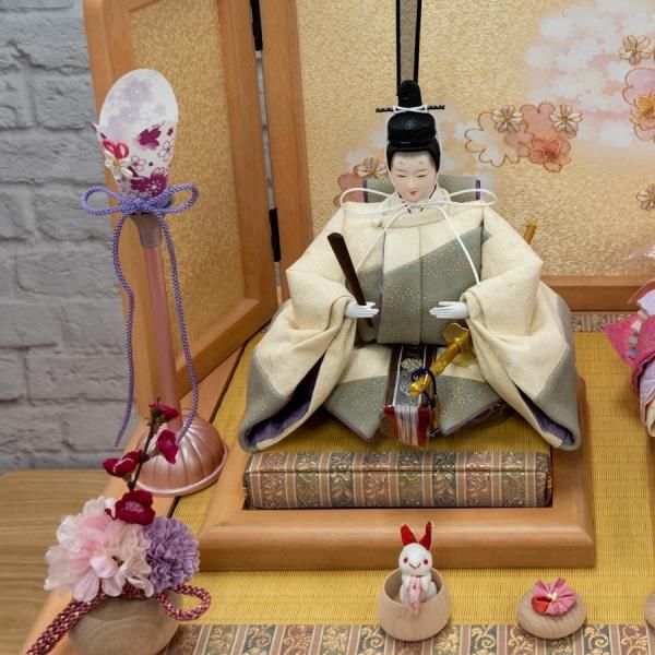 甲州印伝 小桜菖蒲柄 切替衣装 ピンク桜子収納セット | ふわふわ