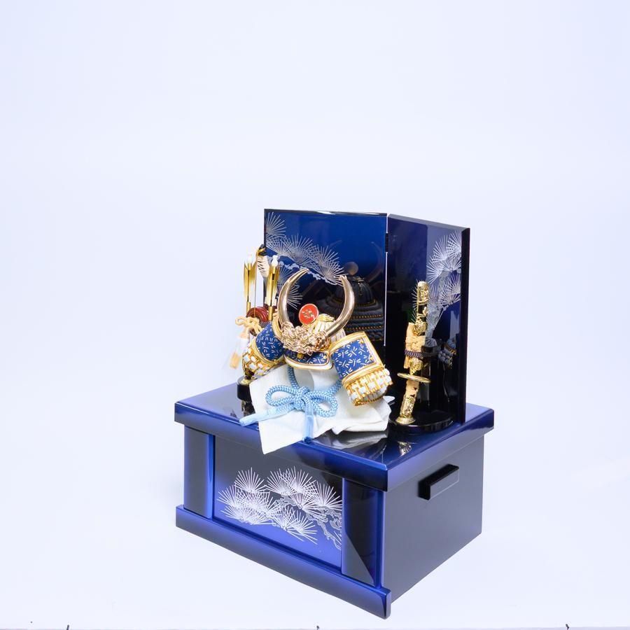 甲州印伝青蜻蛉柄兜飾り | 伝統工芸品 - 人形専門店「ピノキオ翠童