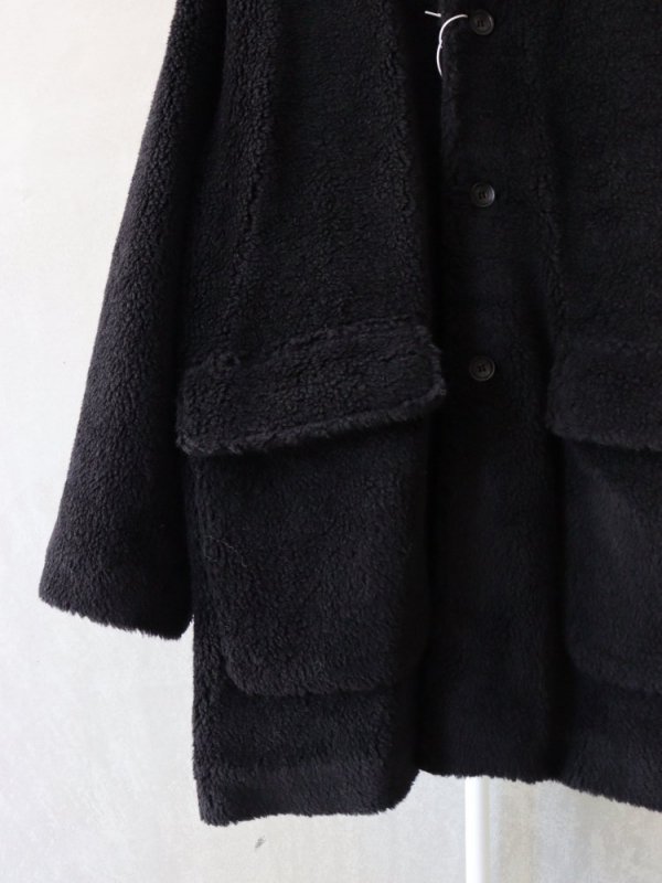 undecorated wool boa coat