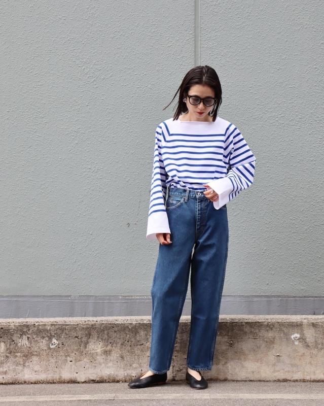 pheeny＊RAGLAN SLEEVE BASQUE SHIRT(BLUE)